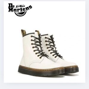 Dr. Martens White Leather Boots sz 7